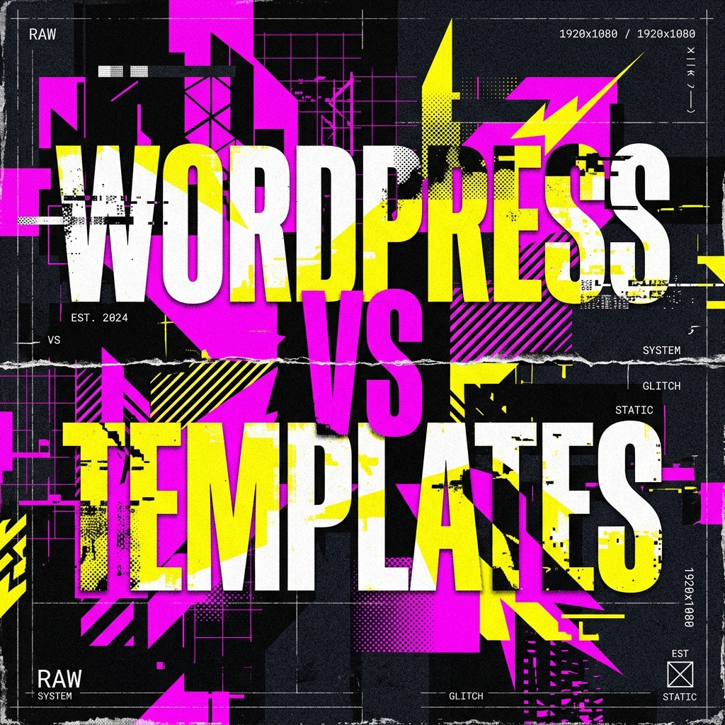 WordPress vs Templates concept art