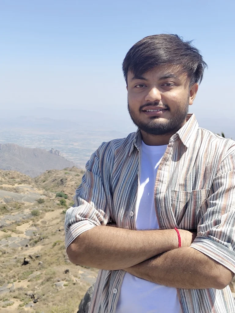 Shivrajsinh Zala outdoors, smiling
